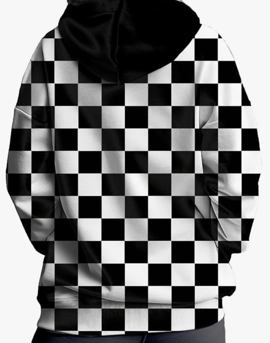 Checkered Flag Zip Up Hoodie