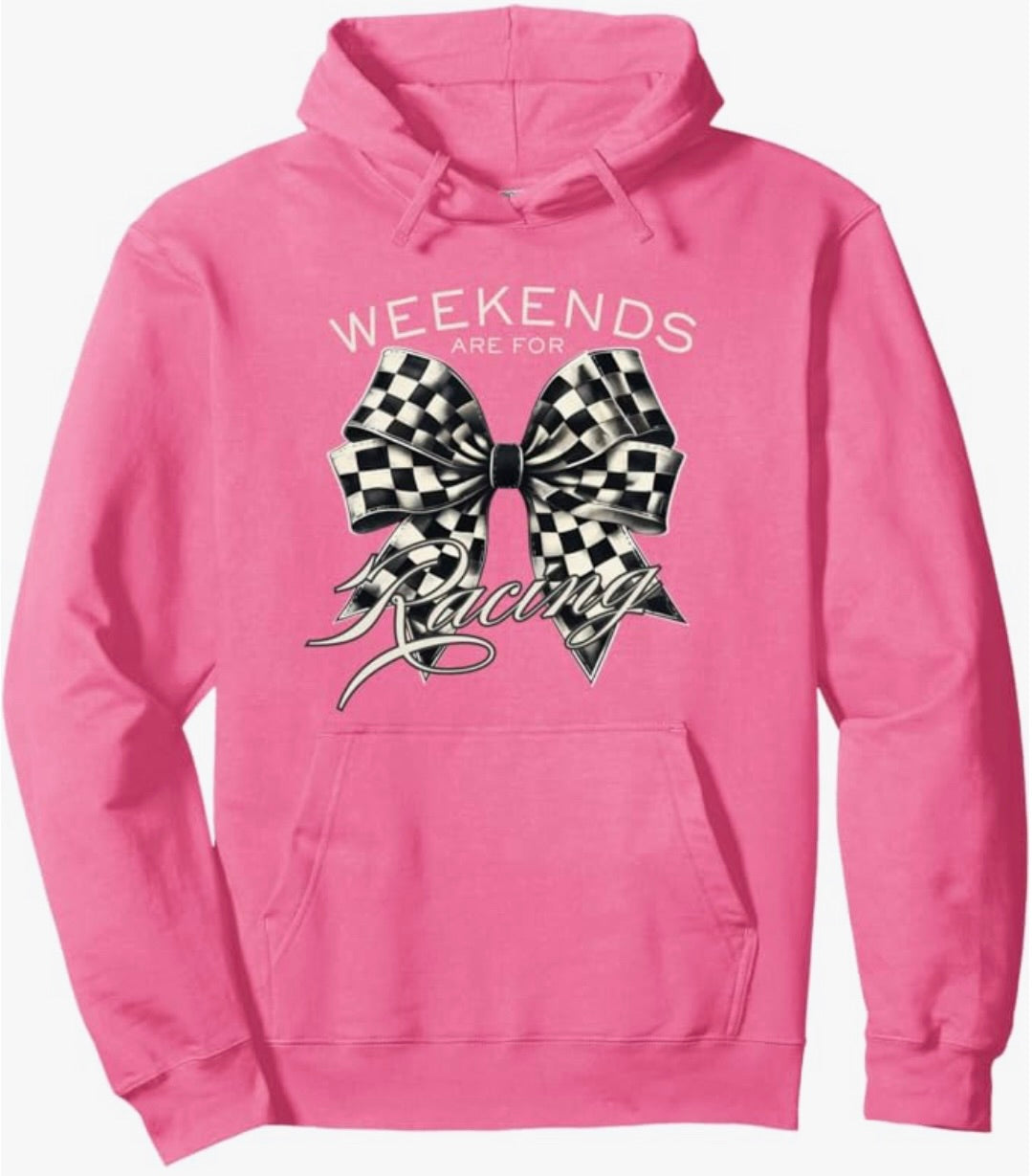 Weekends Are For Racing Bow Hoodie