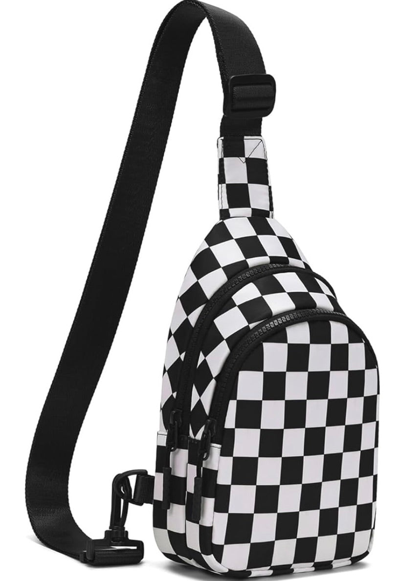 Small Checkered Sling Crossbody