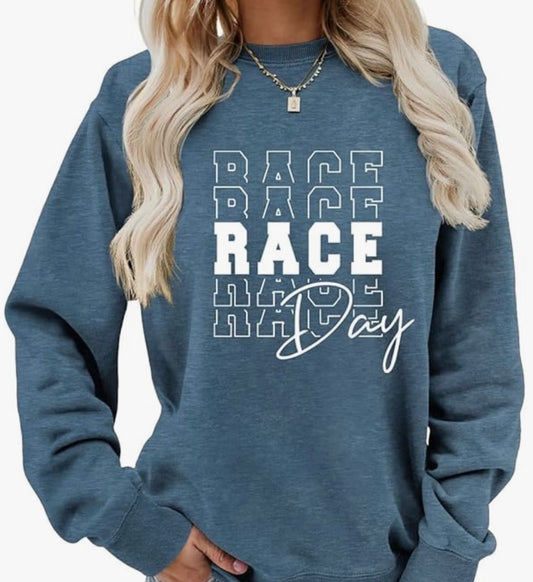 Race Day Crew Neck Pullover