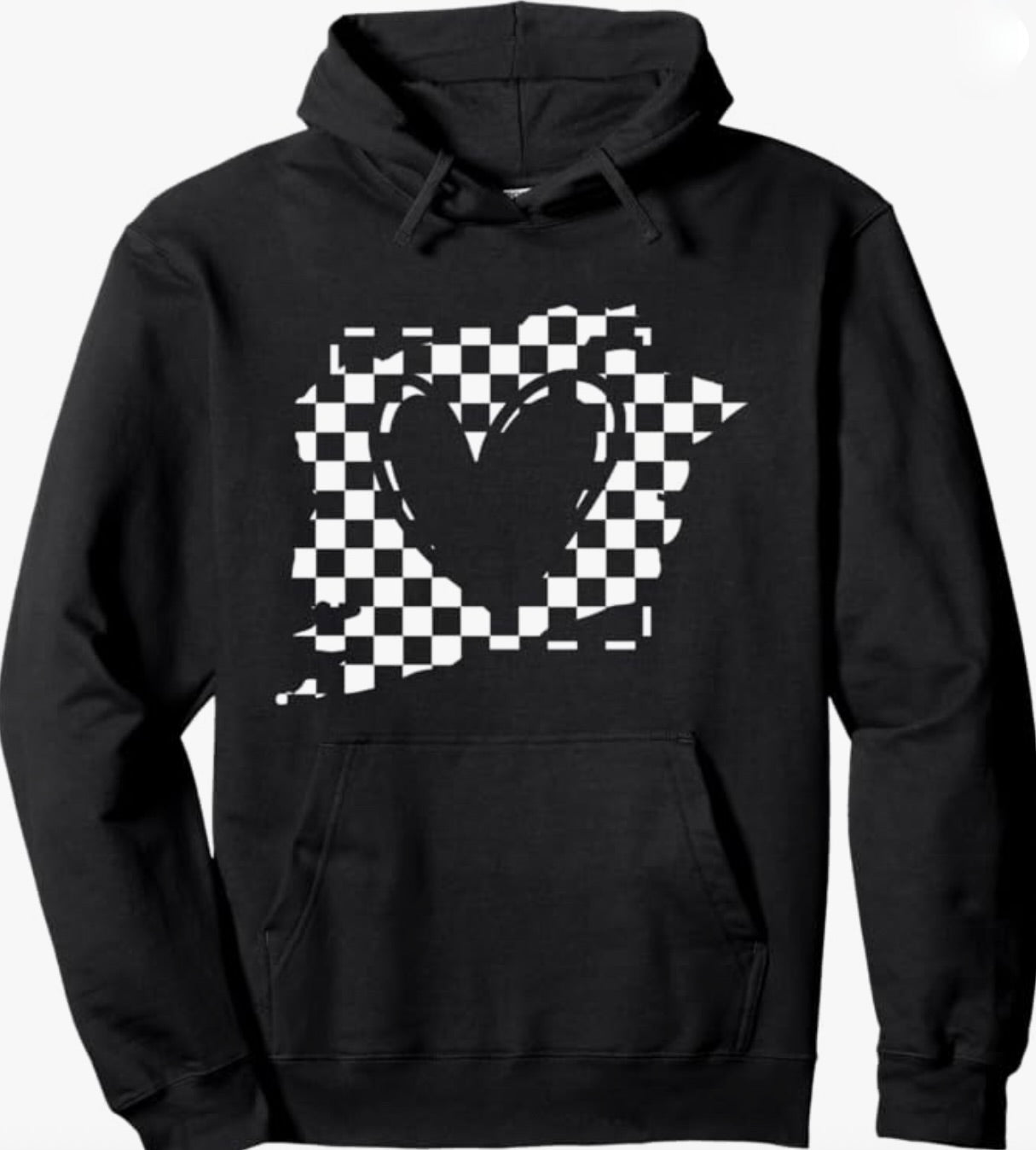 Heart Checkered Flag Hoodie