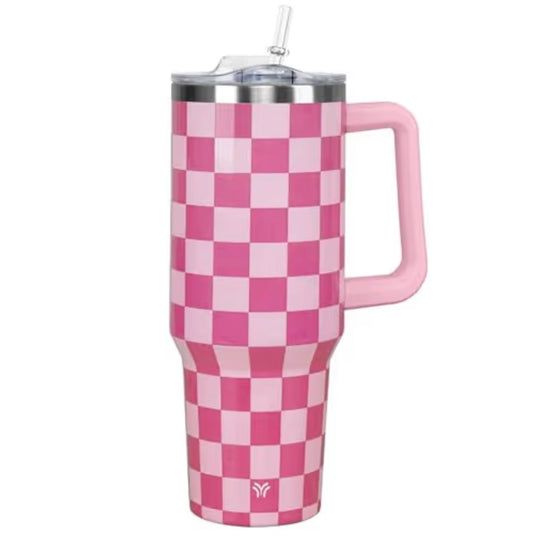 40 oz Tumbler with Handle and Straw Lid