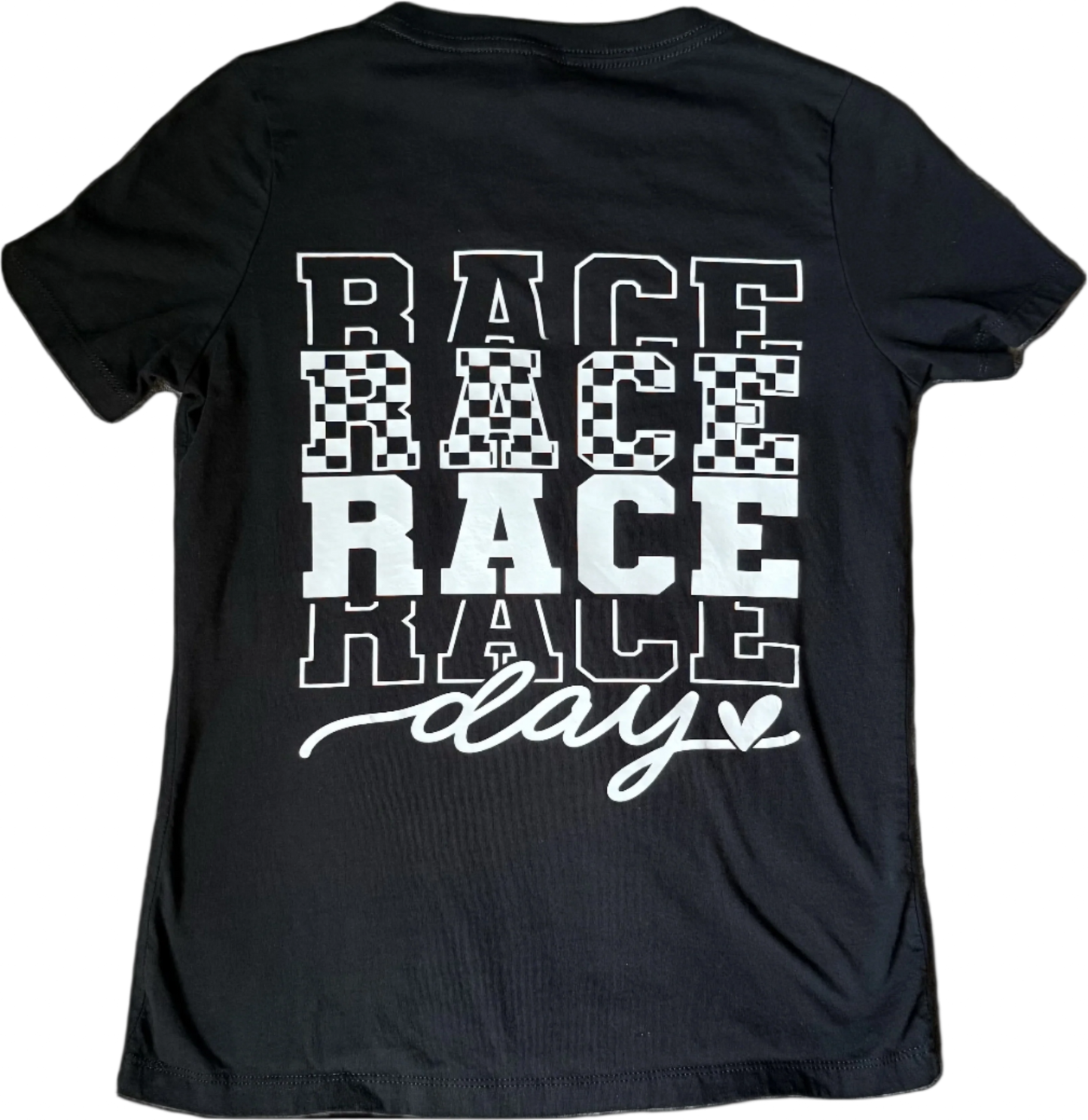 Race Race Race Race Day Women's V-Neck T-Shirt