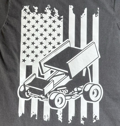 American Flag Sprint Car T-Shirt