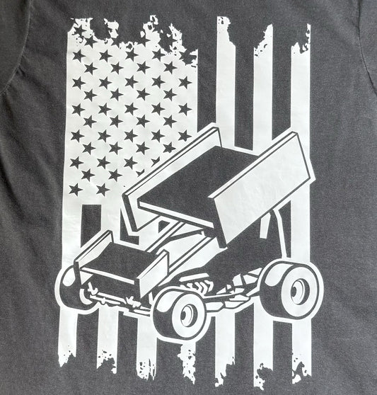 American Flag Sprint Car T-Shirt