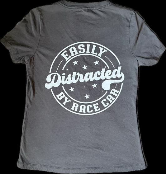 Easily Distracted By Race Car Women's V-Neck T-Shirt