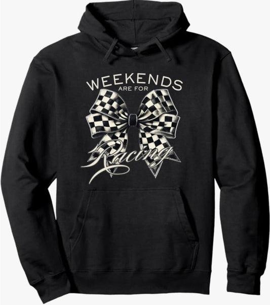 Weekends Are For Racing Bow Hoodie