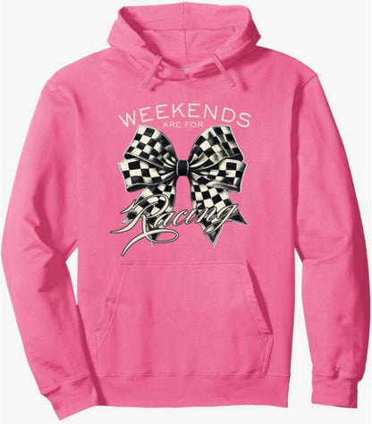 Weekends Are For Racing Bow Hoodie