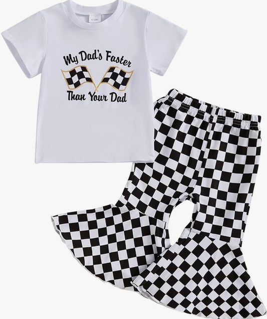 Baby/Toddler Girls My Dad's Faster Than Your Dad Set