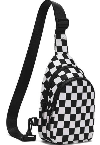 Small Checkered Sling Crossbody
