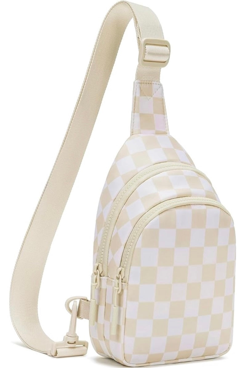 Small Checkered Sling Crossbody