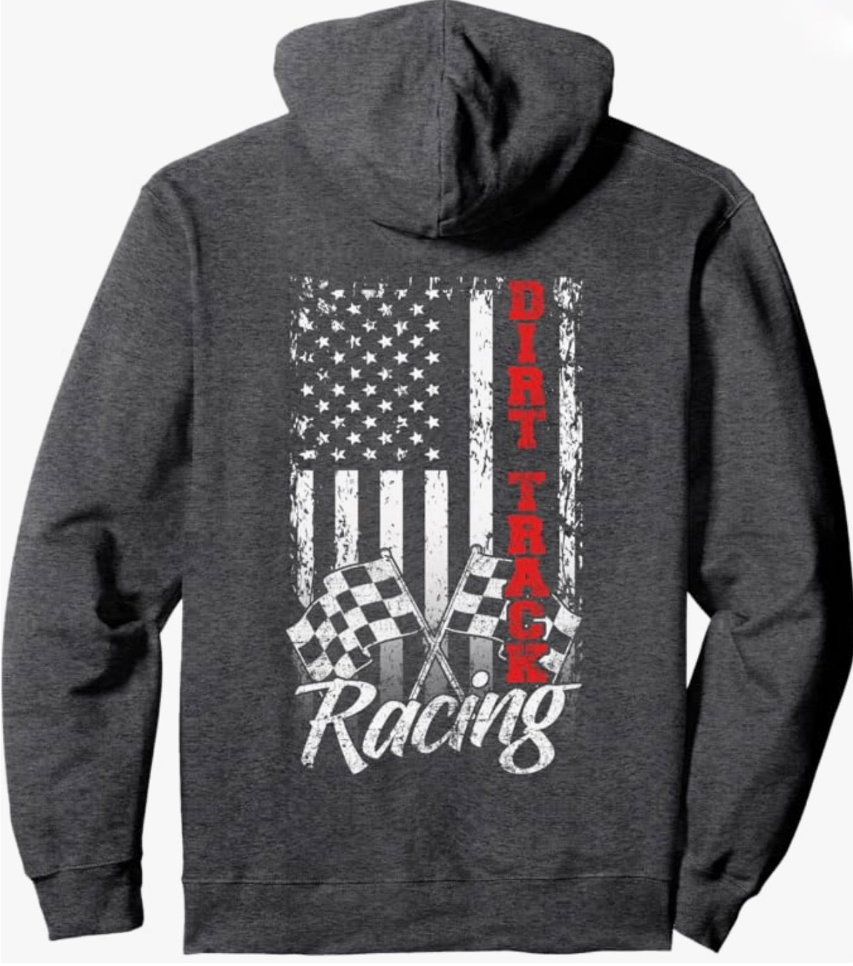 American Flag Dirt Track Racing Hoodie