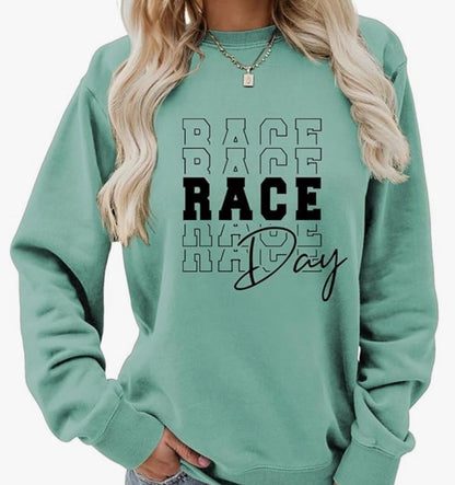 Race Day Crew Neck Pullover