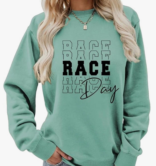 Race Day Crew Neck Pullover