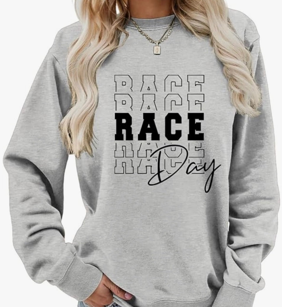 Race Day Crew Neck Pullover