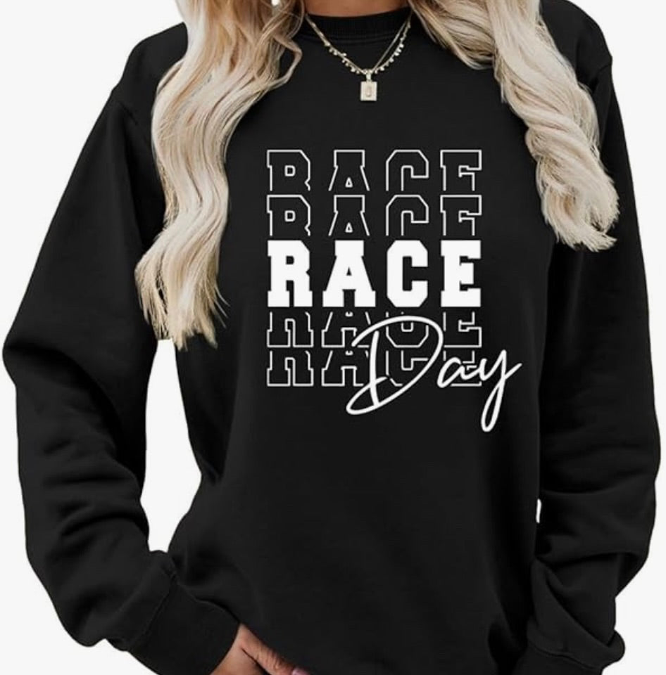 Race Day Crew Neck Pullover