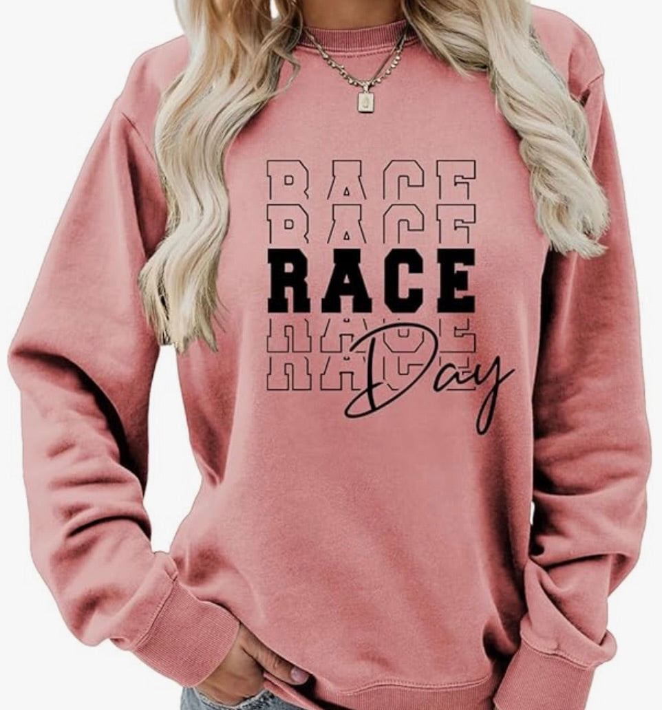 Race Day Crew Neck Pullover