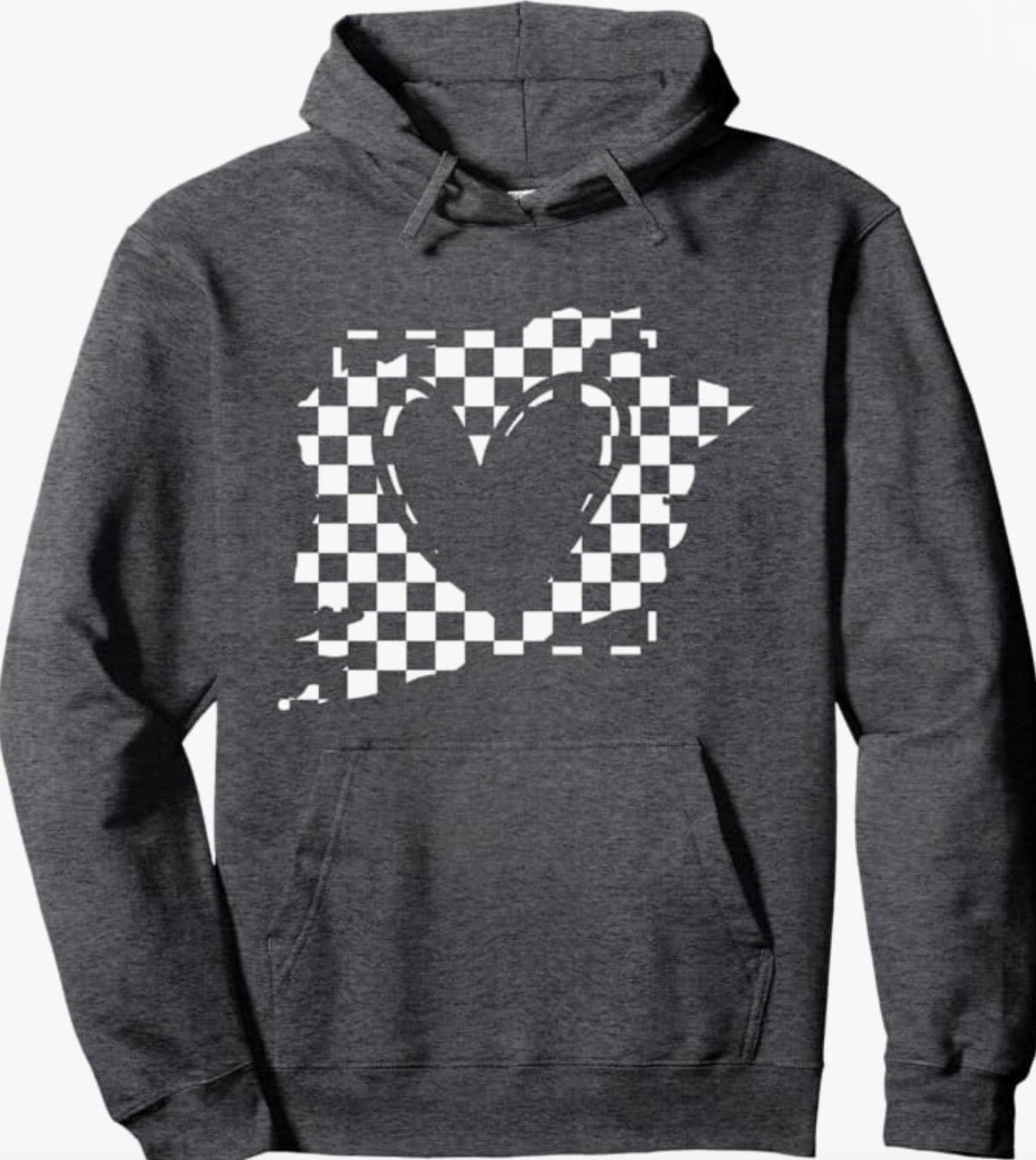 Heart Checkered Flag Hoodie