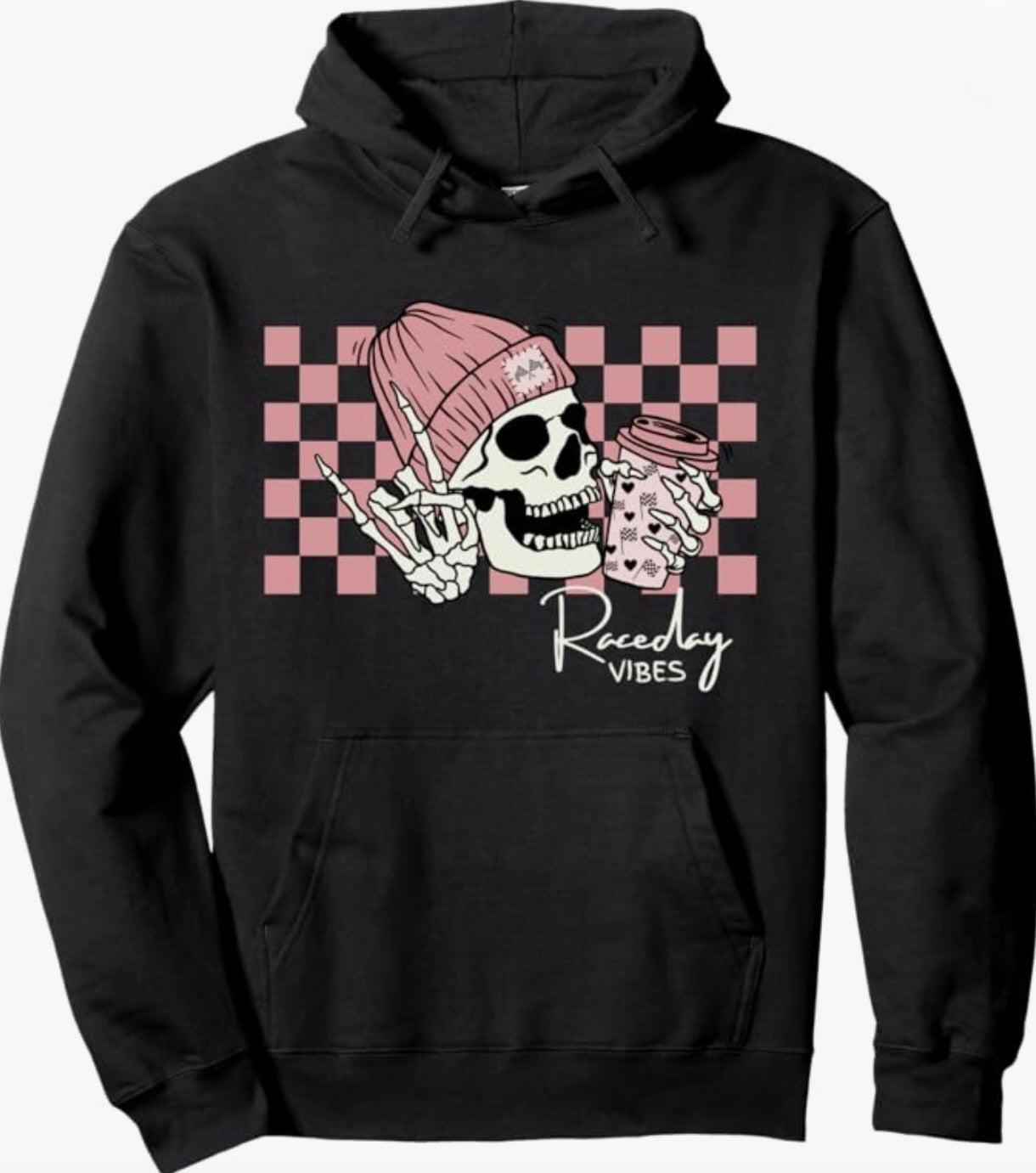 Raceday Vibes Skull Hoodie