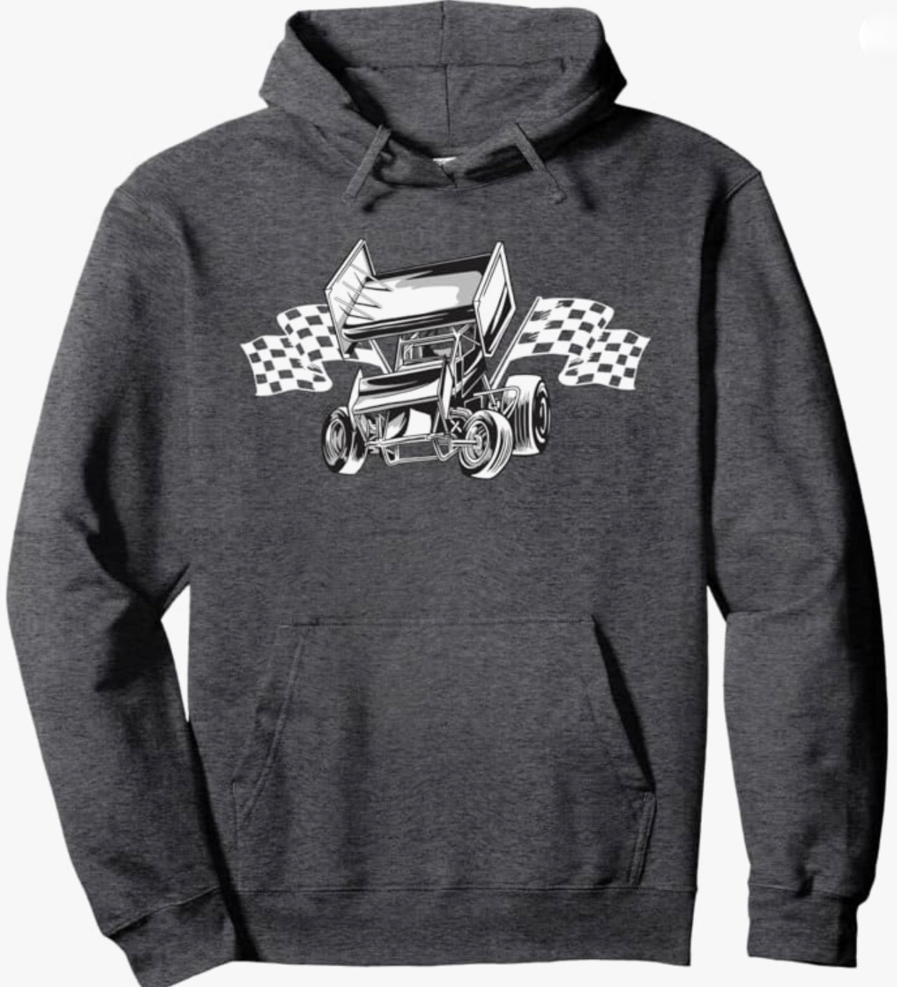 Sprint Car with Checkered Flags Hoodie