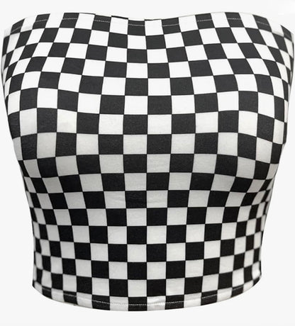 Checkered Tube Top