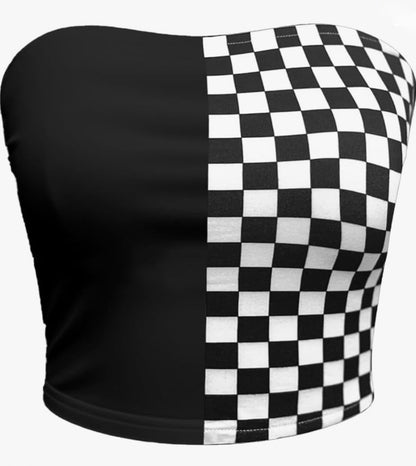 Checkered Tube Top