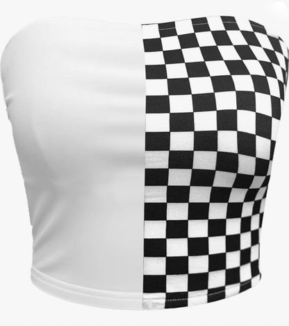 Checkered Tube Top